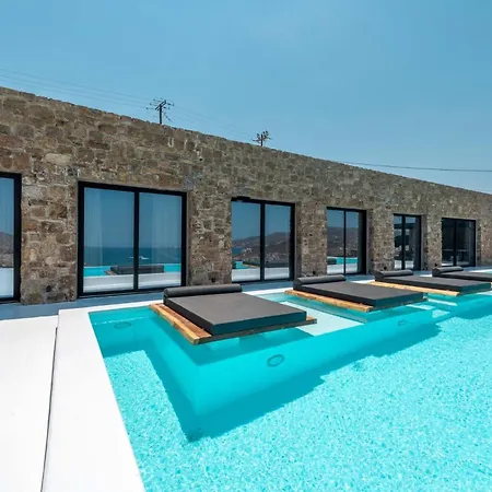 Wonderful Mykonos | Rohfa | 5 Bedrooms | Unique Aegean Sea Views | Private Infinity Pool | Ftelia Beach ヴィラ *